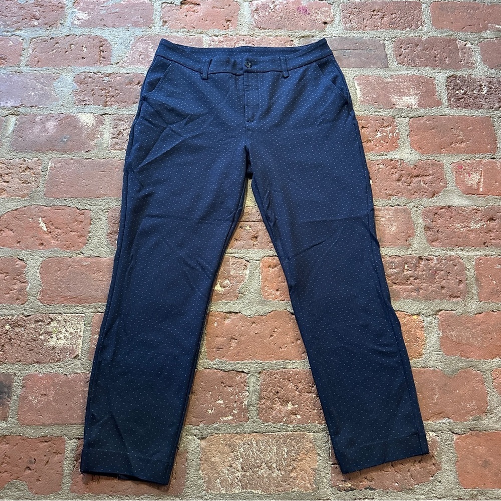CAbi Carriage Trouser Women's Size 10 Spring 2020 Style #5679 Navy Pants Dots